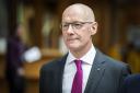 Newly elected leader of the Scottish National Party John Swinney in the Garden Lobby at the Scottish Parliament in Edinburgh (Jane Barlow/PA)