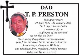 T P Preston (Dad)