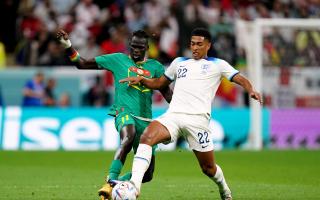 England's Jude Bellingham in action against Senegal at the World Cup