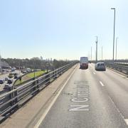 Three men were arrested after police stopped a vehicle at the A406 flyover in Redbridge.