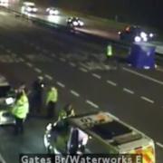 A Transport for London (TfL) traffic camera on the A406 captured some of the emergency services personnel scrambled to the scene after Jake Foster crashed his motorbike on the evening of August 6, 2023, in South Woodford