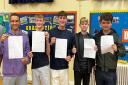 Abbey College students celebrate receiving their GCSE results