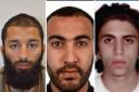 Left to right:  Khuram Shazad Butt, Rachid Redouane and Youssef Zaghba. Picture: MET POLICE