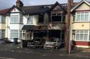 House destroyed by fire in Wadeville Avenue, Chadwell Heath. Picture: Ajay Nair
