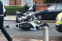 Motorbike accident in Porters Avenue, Dagenham.