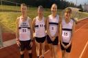 Tony Young, Rob Sargent, Carlie Qirem and Gaye Young of Ilford AC vets team