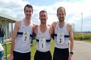 Alex Richards, Paul Grange, and Tom Gardener at The Chingford League race