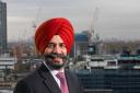 Cllr Jas Athwal, leader of Redbridge Council, pictured on the roof of Lynton House looking out towards the town centre. Picture: Andrew Baker/Redbridge Council