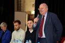 Ilford South Labour MP Mike Gapes speaks at a march to save King George Hospital's A&E, on 18th March 2017. Picture: Catherine Davison