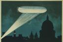 Inspirational war effort posters used the eerie image of the zeppelin - known as 'the baby-killer' - to inspire young men to join the army