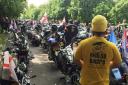 One Khalsa biker at the Lee Rigby 'Ride of Respect' which began in Greenwich Park