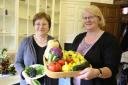 Helen Coomb and Catherine Rowan who got first place in domestic and garden displays at the Ilford Horticultural Society Autumn Show at Valentines Mansion in Ilford.