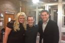 Gemma Collins and James Argent with Steven Day (centre) at the Kenneth More Theatre.