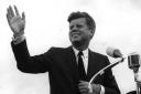 US President John F. Kennedy acknowledging the cheers of the crowd when he visits New Ross, Co Wexford, Ireland in June 1963. Members of the Kennedy family have returned to Ireland to take part in a series of events to mark 50 years since his visit. Pictu