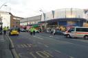 The scene outside Ilford station this afternoon. Picture: Wilson Chowdhry