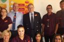 Lee Scott MP with staff from Sainsbury's Barkingside