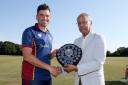 Wanstead's Joe Ellis-Grewal celebrates winning the Essex League T20 title in July