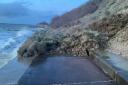 A landslide at Totland has forced the Isle of Wight Council to close off the promenade (Isle of Wight Council/PA )