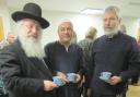 The leaders of the East London Three Faiths Forum Rabbi David Singer, Mohammed Omer and Rev Canon Ian Tarrant.