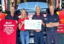 Ilford Blue Watch firefighters have donated thousands of pounds to King George Hospital and the Fire Fighter's Charity
