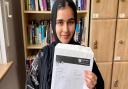 Caterham High School pupil Sidra Irshad received straight As in her A Level results