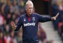 West Ham Manager David Moyes reacts during the Premier League match at St Mary\'s Stadium
