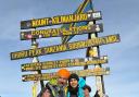 Jagdeep Singh Aujla with daughter Japleen at the top of Mount Kilimanjaro