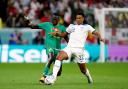 England's Jude Bellingham in action against Senegal at the World Cup