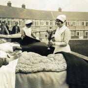 Patients beds were placed on the balconies so they were able to have plenty of fresh air.