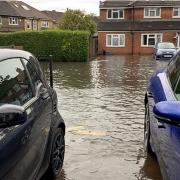 Flooding in Neville Road, Fairlop