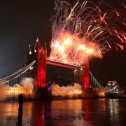Fireworks on Tower Bridge, New Year's Eve 2020. The capital's usual New Year's Eve fireworks event has been cancelled again due to the coronavirus pandemic.