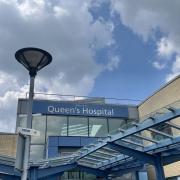 The latest figures show Covid cases more than doubled across Queen's Hospital, pictured, and King George Hospital in two weeks.