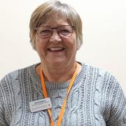 Helen Kingsford helps promote volunteering by representing Saint Francis Hospice at exhibitions.