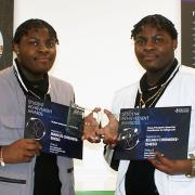 Elijah and Marcus Chiemeke-Eneso with their awards