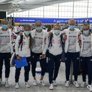 Members of the Team GB Women's Football Team depart London for the Tokyo Olympics. Picture date: Wednesday July 7, 2021.