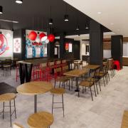 Inside the new Wendy's restaurant on High Road, Ilford