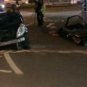 An 80-year-old woman remains in a serious, but not life threatening, condition in hospital after a collision in Gants Hill yesterday (February 8)