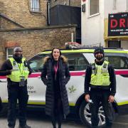 Sarah Kaye with enforcement officers out in Ilford