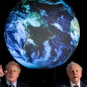 Boris Johnson and Sir David Attenborough at the launch of the COP26 UN Climate Summit