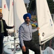 Cllrs Jas Athwal (right) and Cllr Kam Rai with the new boats