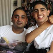 Karl Sehmbi (left) with son Arun, who died in 2018