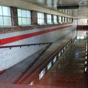 South Woodford Station underpass, submerged