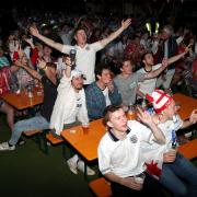 England fans at Vinegar Yard, London  watching the UEFA Euro 2020 Final