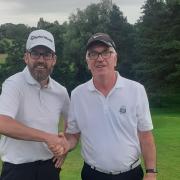 Ben Corless (left) and Clement Payne after their convincing fourball win