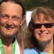 Terry Knightley and Kim Baxter took part in Doddington Place 10k