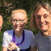 Danny Holeyman, Julia Galea, and Terry Knightley at The Annual St Clare Hospice 10K Road Race