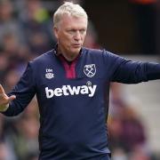 West Ham Manager David Moyes reacts during the Premier League match at St Mary\'s Stadium