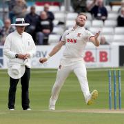 Sam Cook in bowling action for Essex last season. Pic: Gavin Ellis/TGS Photo