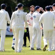 Woodford Wells celebrate an early wicket at Wanstead