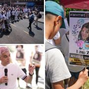 Hundreds took part in a silent vigil to mark the one-year anniversary of the death of Zara Aleena